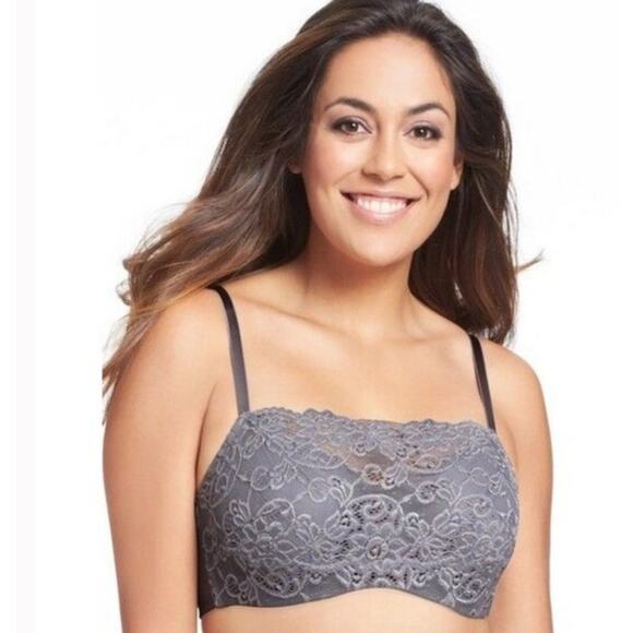 Olga Cami Lace Bra Womens 36DD Gray Full Coverage Underwire Support Classic - Picture 1 of 5
